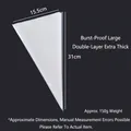 Poche à douille transparente de 15,5x31cm pour la décoration de gâteaux pro - Grand Double Couche Épaissi 50pcs