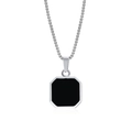 Met Ketting Zilver/Zwart Emaille