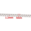 Poliertes Silber-Edelstahl DIY Gliederkette mit 4mm Breite und 1,2mm Stärke Details - Verschlüsselte NK-Musterkette 4mm / Stahlfarbe
