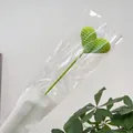 Handmade green heart crochet flower bouquet with gift packaging for DIY decoration - Green Heart Branch