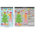 Stickers de Noël tableau des tailles avec sapin de Noël et bonhomme en pain d'épice - BQ135 Bonhomme de pain d'épice