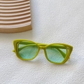 Occhiali da sole occhio di gatto per bambini verde avocado con montatura a doppio strato - Verde