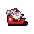 Perlina di Babbo Natale in slitta rossa per gioielli e catenelle per ciuccio in silicone - Babbo Natale In Slitta