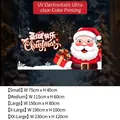 Pegatina estática de Papá Noel con copos de nieve y cajas de regalo de Navidad - Pequeño【75*40CM】