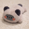 Cute Siamese cat plush fridge magnet toy with soft beige fur and brown accents - Siamese Cat