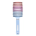 Spazzola per capelli curva con sfumatura rosa e blu e setole nere per lo styling - Tipo Massaggio Setole di Cinghiale / Blu Sfumato