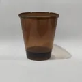 Translucent dark brown bead chain plastic cup for festive bride to be party events - Transparent Brown LED Glow Cup (No Hole)