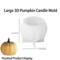 3D silicone pumpkin mold for aromatherapy candles and DIY resin ornaments, size 5.9x6.7cm - Large 3D Pumpkin