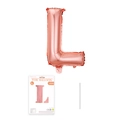 Roségoldener Folienballon Buchstabe L für Geburtstagsdeko mit Einzelkartonverpackung - Buchstabe L / Roségold