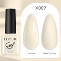 LILY'CUTE off-white gel polish X009 with matte and glossy top coat effects - Creamy White (09)