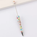 DIY beadable ballpoint pen with colorful dessert patterns and metal rod for beads - 22# Pattern (Dessert Party)