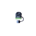 Halloween tombstone silicone straw cover with RIP engraving in grey and green finish - Grey Tombstone