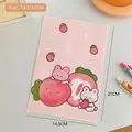 Cute pink strawberry bear paper card with rabbit and cake design for room decor - No.3 Strawberry Core
