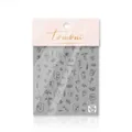 Detail of TO-479 nail art stickers with abstract face lines and floral patterns - Black Abstract Line Drawing Style (tomoni479)