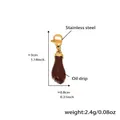 Brown enamel fist charm in stainless steel for DIY summer beach vacation jewelry - D189-1 Gold Figa Hand Enamel Pendant