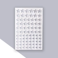Pentagram star shaped acrylic glitter stickers for body art and DIY crafts on white sheet - Pentagram White