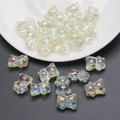 DIY colorful 3D bear crystal pendants with rainbow luster for jewelry and necklaces - Glossy / Crystal Yellow