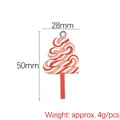 Zuckerstangen-Anhänger als Weihnachtsbaum mit rot-weißen Spiralstreifen für DIY - Rot-weißer Weihnachtsbaumanhänger mit Schlaufe