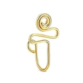 Golden spiral wire non-pierced nose cuff made of vacuum plated stainless steel - Style 3 Gold