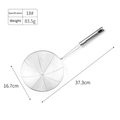 Colino a maglia fine in acciaio inox 18# con diametro di 16,7 cm e manico - 18 Pollici / 18#