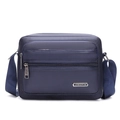Bolso bandolera de hombre en nailon azul marino con bolsillos y correa ajustable - Azul