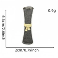 Macro view of graduation scroll embroidery patch showing 6.6cm height and fine texture - Graduation Diploma Scroll-2#