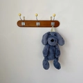 Cute blue plush puppy backpack for toddlers with soft long-fiber fur and hanging straps - Blue Dog