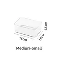 Compact 15x10x5.5cm clear drawer organizer tray for cutlery and kitchen tools - Small Medium (15x10x5.5cm)