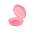 Pilulier rond rose translucide à 3 compartiments pour médicaments ou bijoux - Rose Translucide