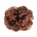 Braunes synthetisches lockiges Haarteil mit Krallenclip für voluminöse Dutt-Frisuren - Hellbraun