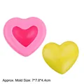 3D woven heart silicone mold for mousse cake and chocolate decorating, pink finish - 3# (7.8*7*4.4cm) / Pink