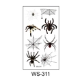Realistic 3D spider and web waterproof temporary tattoo stickers set style WS-311 - Style WS-311