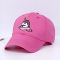 Rosa Baseballkappe für Mädchen mit niedlicher Einhorn-Stickerei und Sonnenschutz. - Einheitsgröße / Rosafarbenes Einhorn