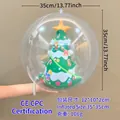 35cm inflatable clear Christmas ball featuring a festive green holiday tree interior - Christmas Tree In-Ball