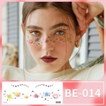 Cute red heart and star freckle face tattoo stickers for New Year makeup look, BE-014 - Heart Star Freckle Style (BE-014)