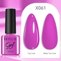 LILY'CUTE Bright Purple Gel Polish X061 in Matte and Glossy finish for UV LED nails - Purple (61)