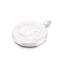 Silver Tree of Life hollow circular pendant necklace made of high-quality titanium steel - Pendant Only / Silver Style (KP100860-KC)