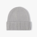 Gorro clásico de punto acanalado gris claro para hombre con diseño de doblez - Gris Noble