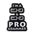Black and white metal enamel pin featuring Ctrl+C and Ctrl+V programmer shortcut design - Ctrl+C Ctrl+V Programmer