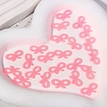 Pink pearl-textured bow charms in a heart tray for DIY phone case crafts - 1x1.8cm / Light Pink