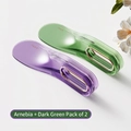 Set of 2 mattress lifters in purple and dark green for effortless bed making - 2PCS / Lavender Purple/Dark Green