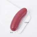 Deep red simulation sausage hollow dog necklace toy model with realistic texture 9.5cm - Hollow Roasted Sausage