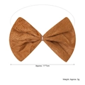 Brown plush bowtie accessory with elastic string for Halloween animal costumes - Regular Bowtie / Dark Brown