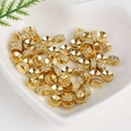 18k gold plated wheel spacer beads with cubic zirconia for handmade jewelry making - 6mm*2.5mm Hole 2.6mm / Gold