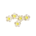 Transparente Gänseblümchen-Perlen aus Acryl mit gelber Mitte für DIY-Schmuck - Gelbe Blume