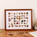 DIY Herbstblatt-Musterrahmen mit 54 Gitterplätzen und Naturholzoberfläche im Set - 48 Raster (30*40cm)