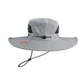 Grey wide brim hiking hat with breathable mesh side panels and 12cm sun protection brim - Light Gray