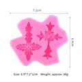 Rosa Silikonform mit zwei Kreuzmotiven, 6.9x7.2x1cm für DIY-Harz und Fondant-Handwerk - 2-Fach Kreuzform - Rosa
