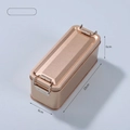 Small rectangular golden metal storage gift box with locks 15x6x6cm for favors - Small / Gold