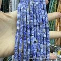 Quadratische blaue Naturstein-Abstandshalter mit Marmorierung für DIY-Schmuckherstellung - Blaupunktstein / 4*4mm (ca. 38cm Pro Stück)